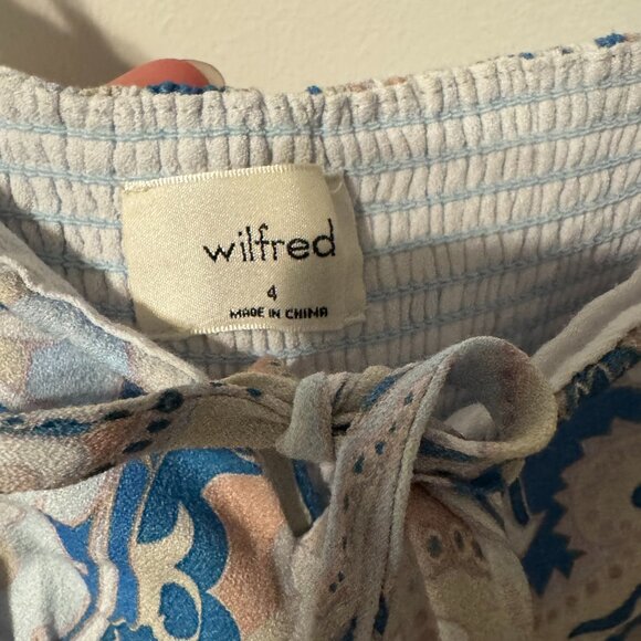 Aritzia/Wilfred Long blue Floral Dress - Picture 3 of 7